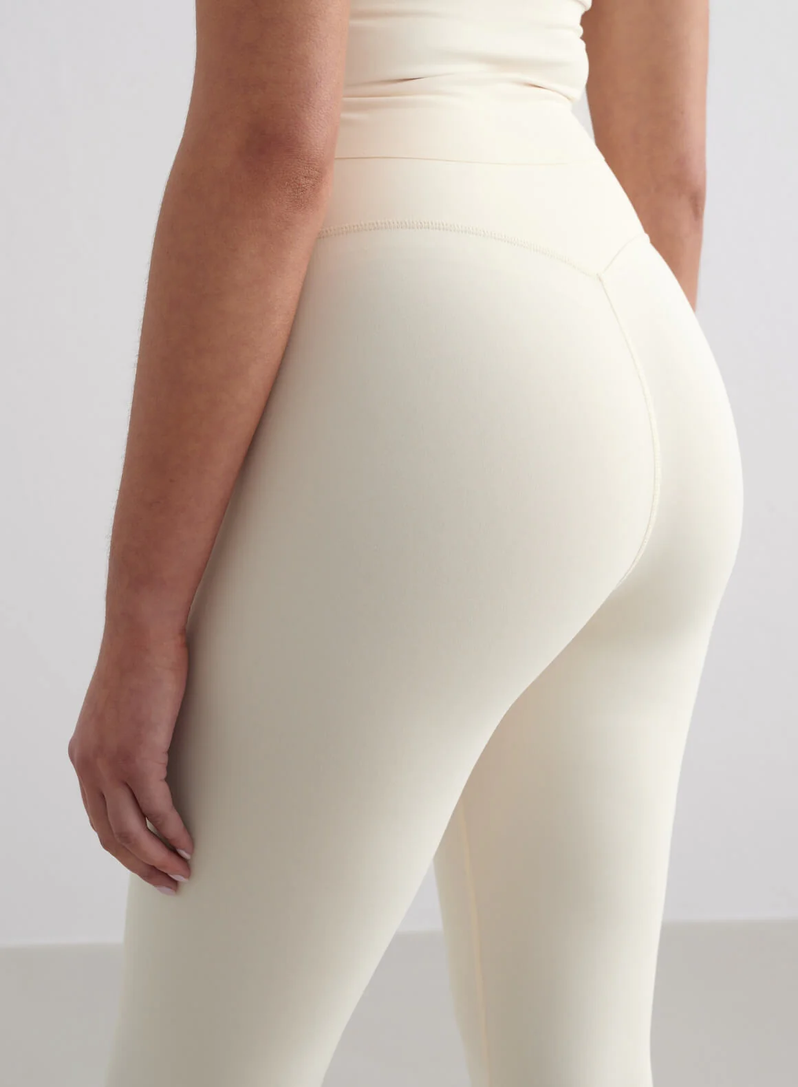 Almond White Sense Tights & Halter Bralette Set - Image 3