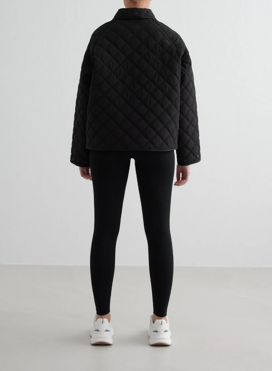 Black Quilted Femme Jacket - Image 6