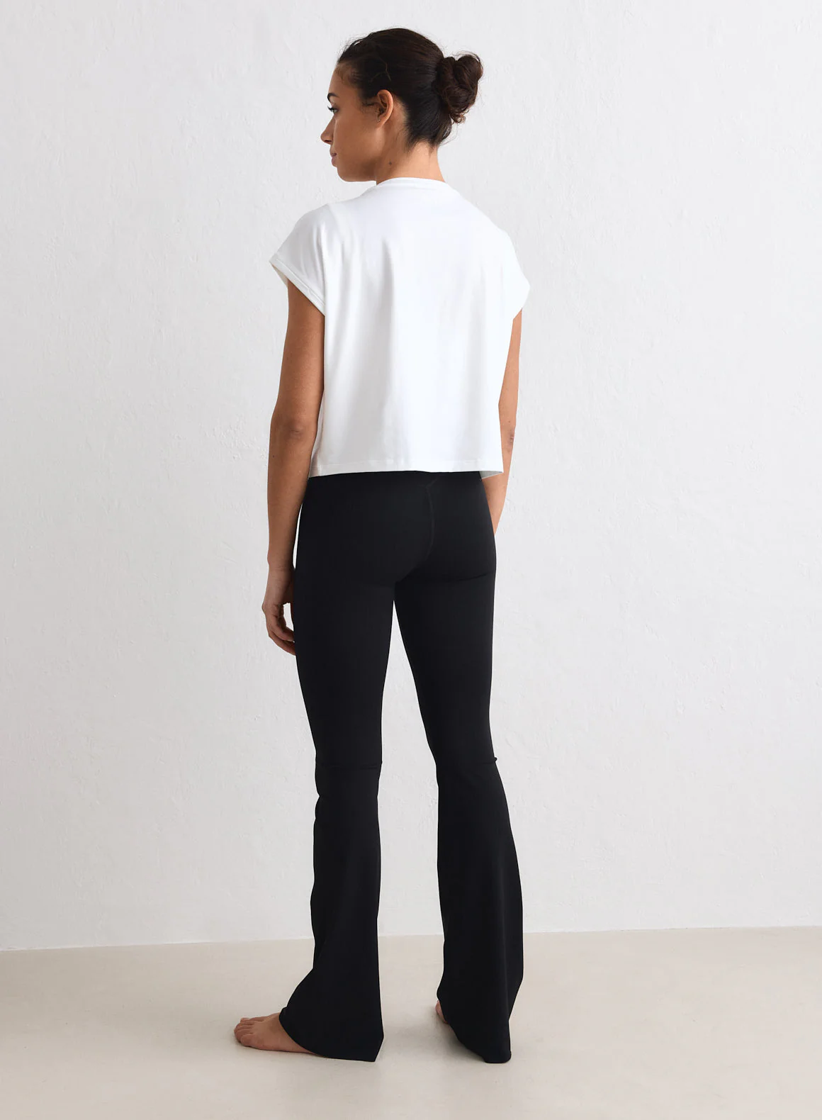 Black Sense Mid Waist Flare Tights - Image 3