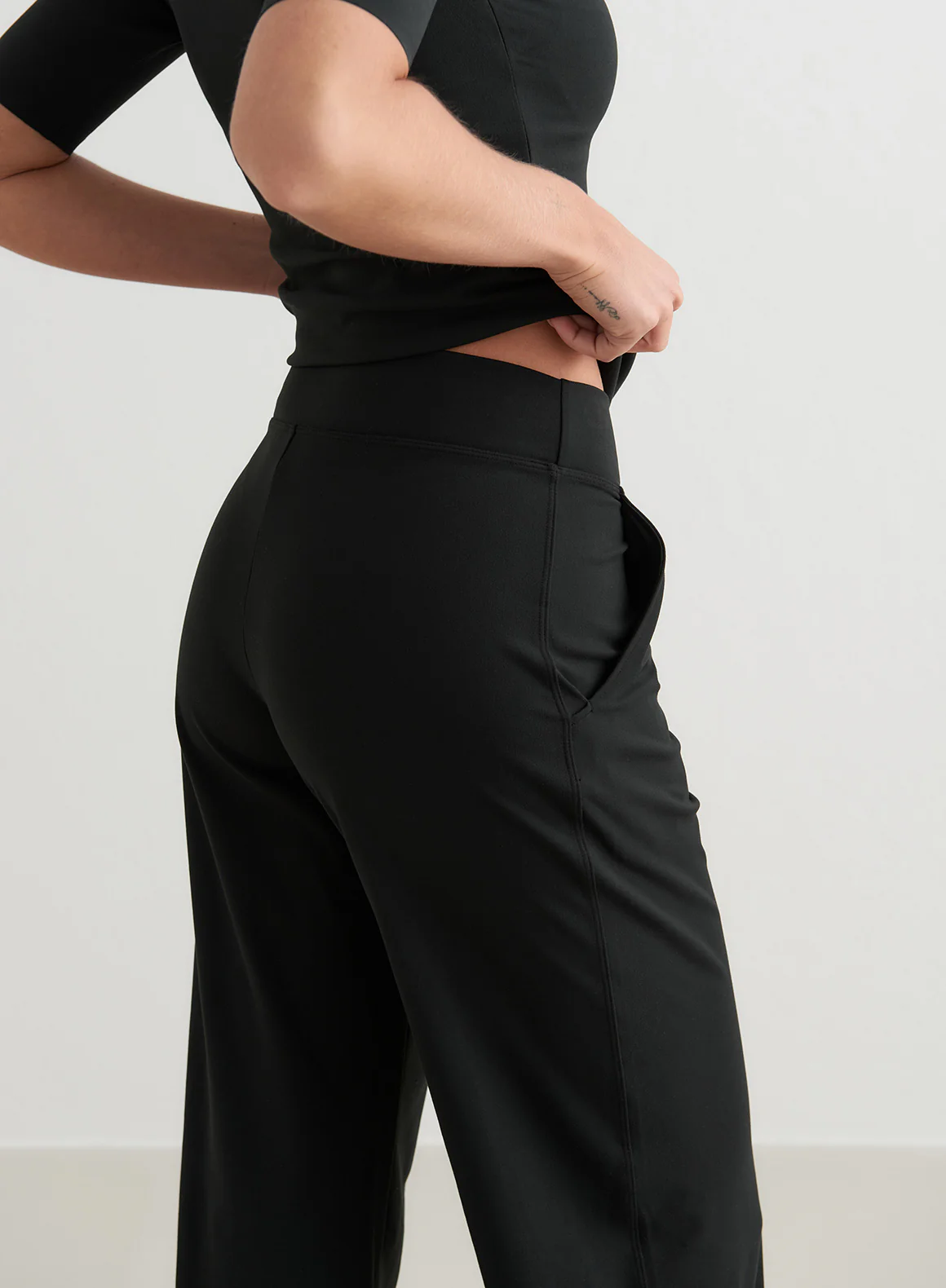 Black Sense Wide Pants - Image 101
