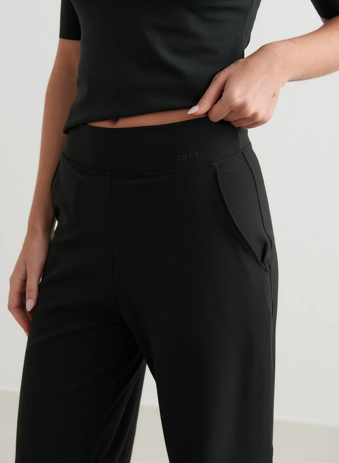 Black Sense Wide Pants - Image 59