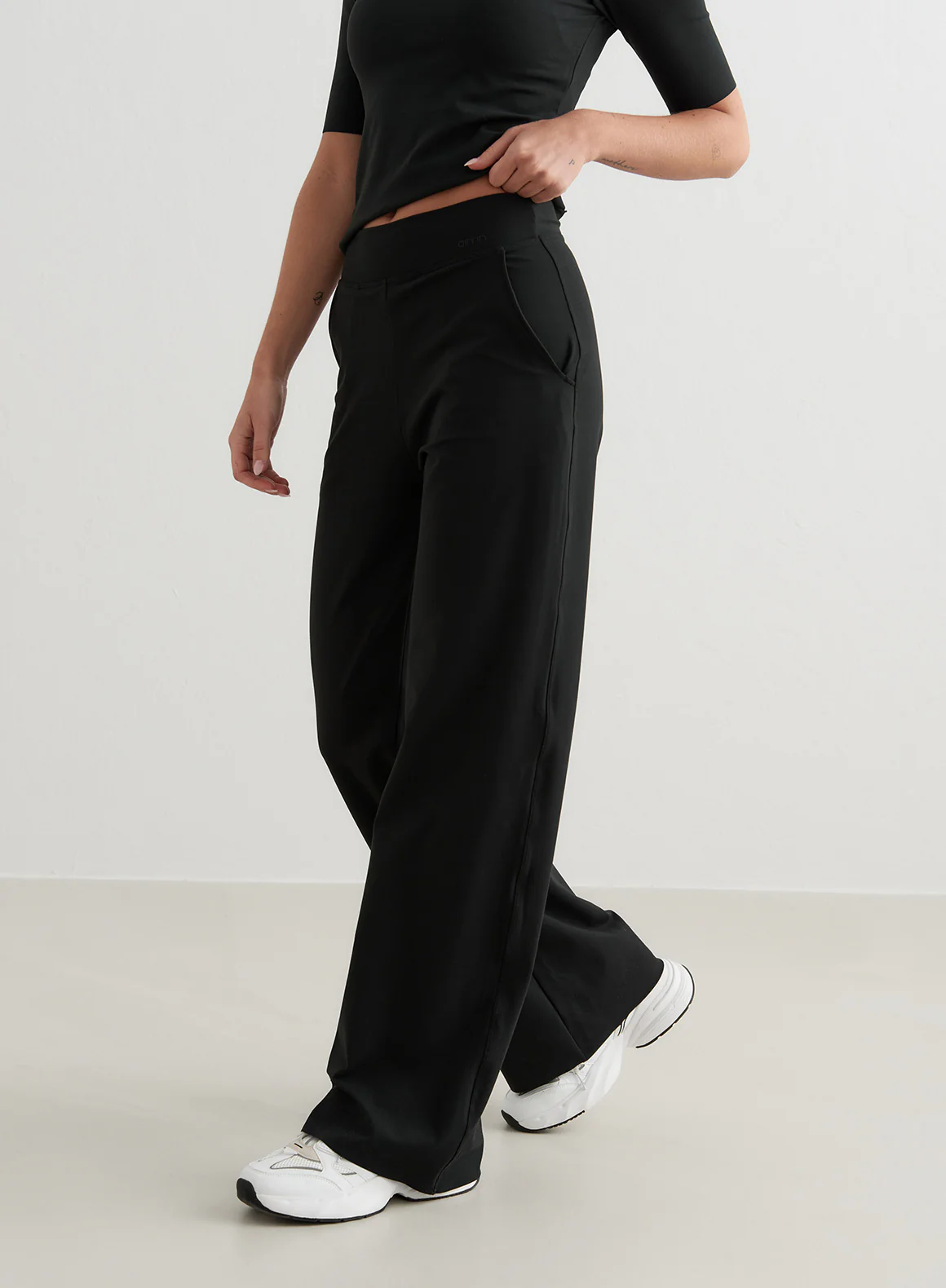 Black Sense Wide Pants - Image 76