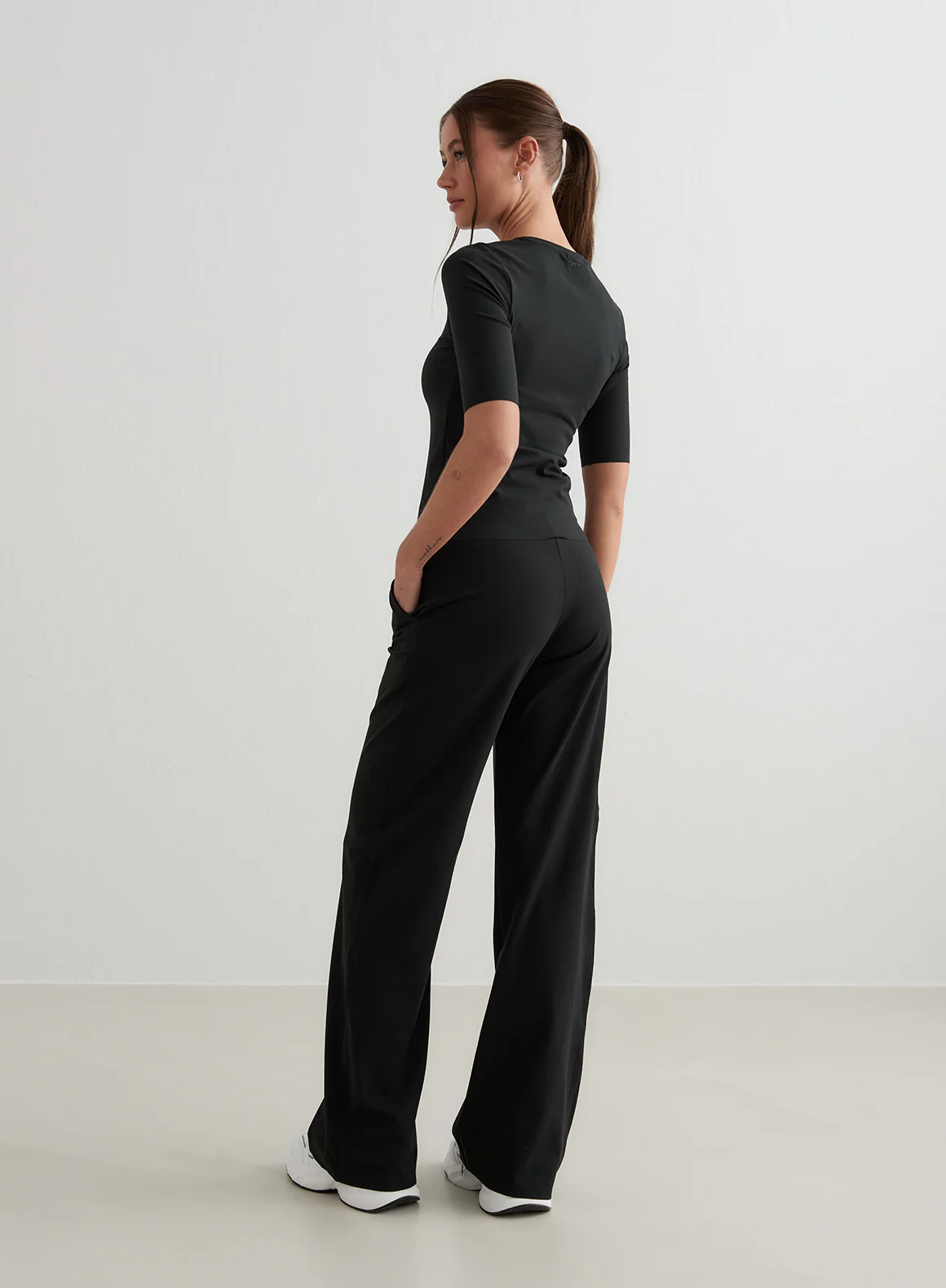 Black Sense Wide Pants - Image 81