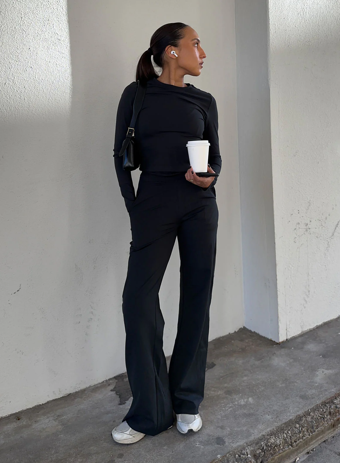 Black Sense Wide Pants - Image 85