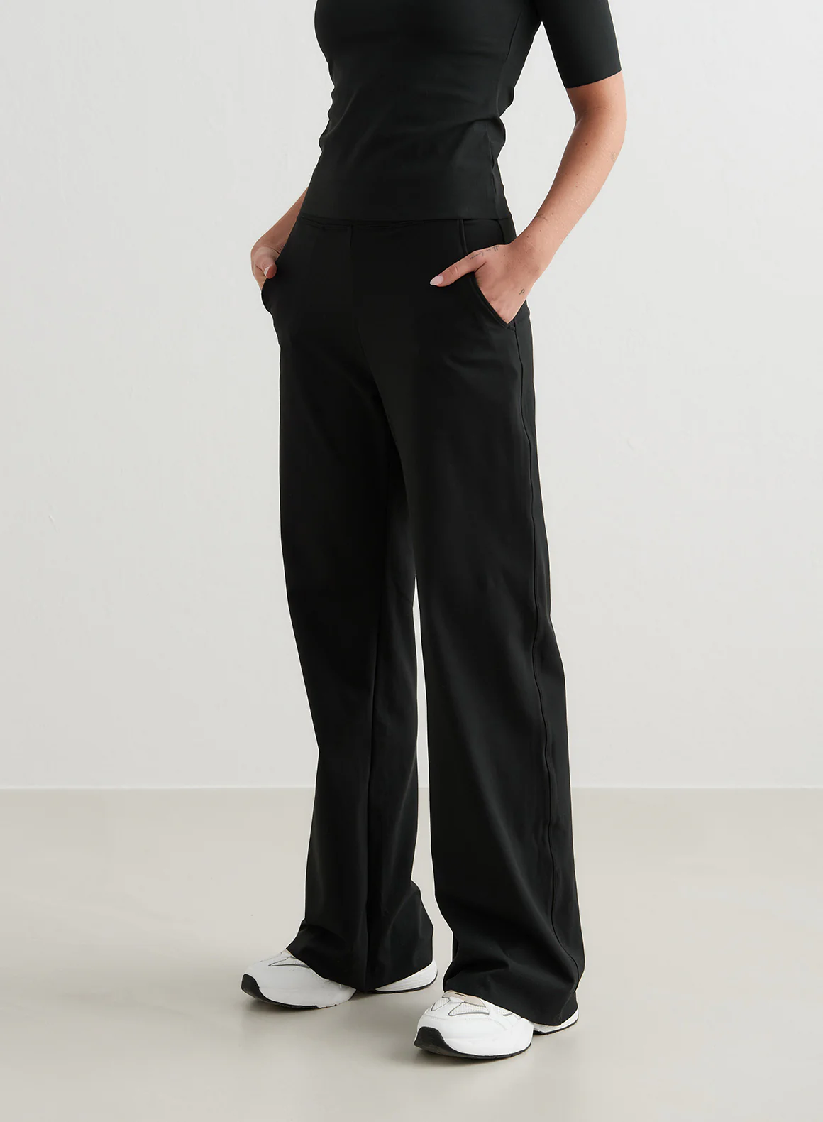 Black Sense Wide Pants - Image 90