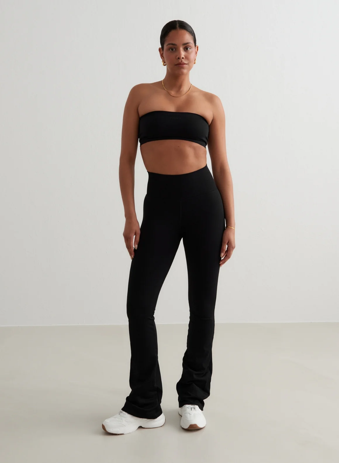 Black Shape Seamless Flare Tights - Image 130