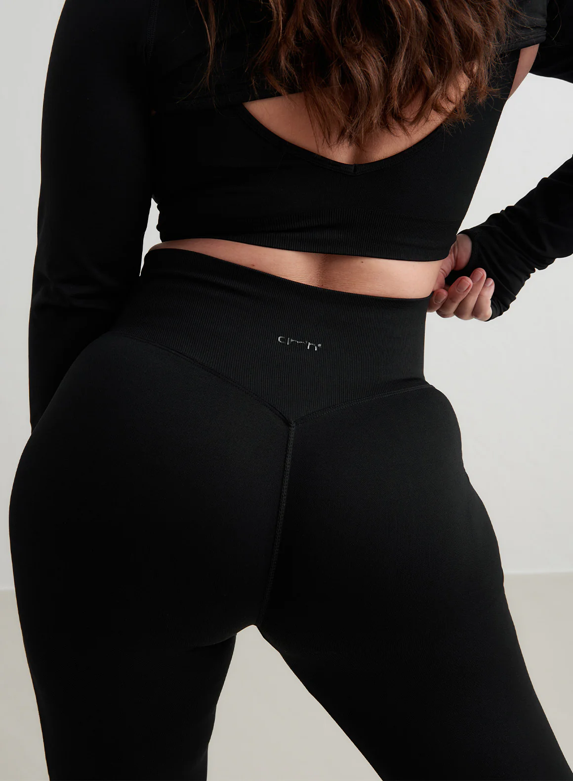 Black Shape Seamless Flare Tights - Image 97