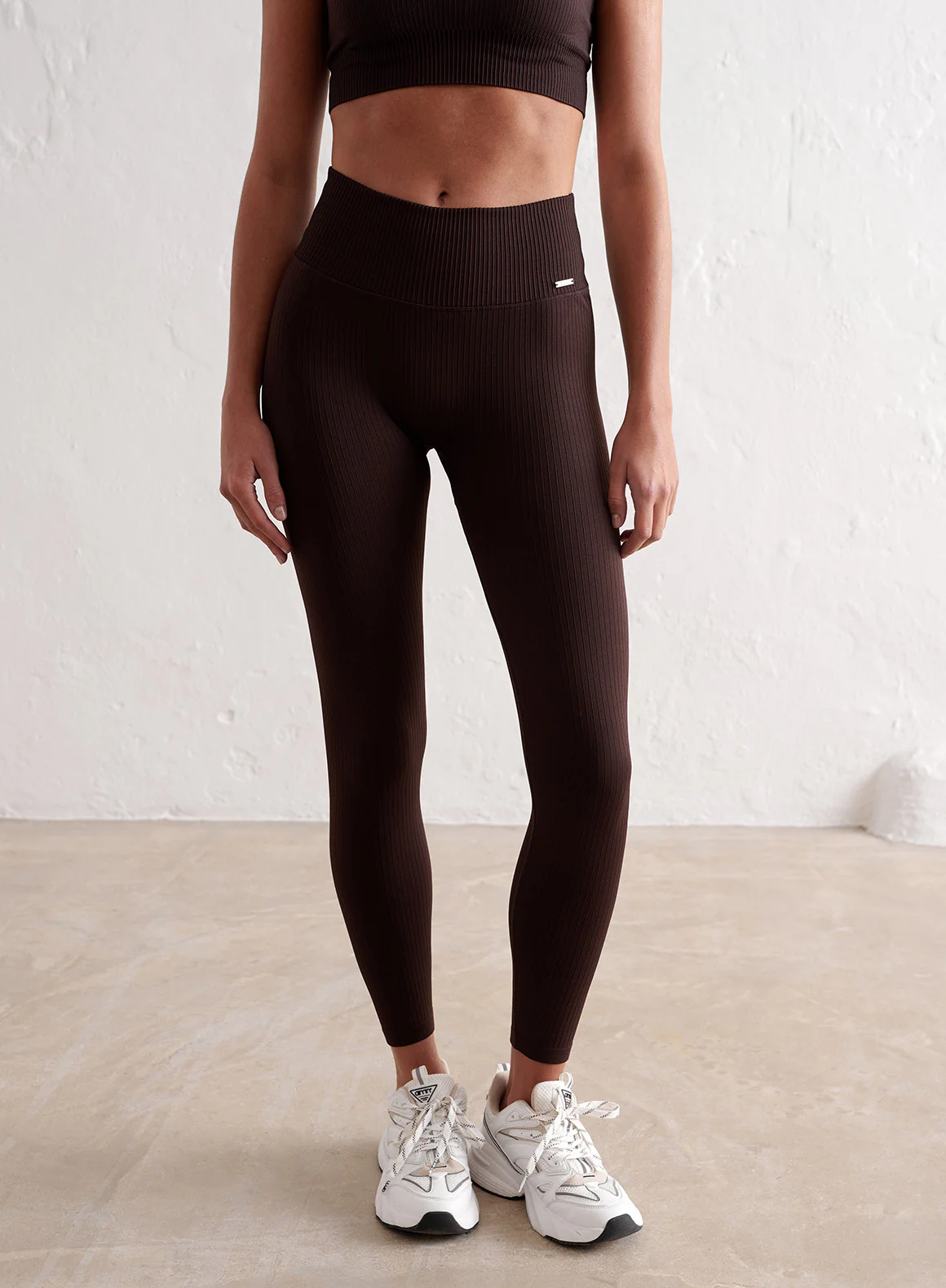 Cacao Ribbed Seamless Tights - Image 8