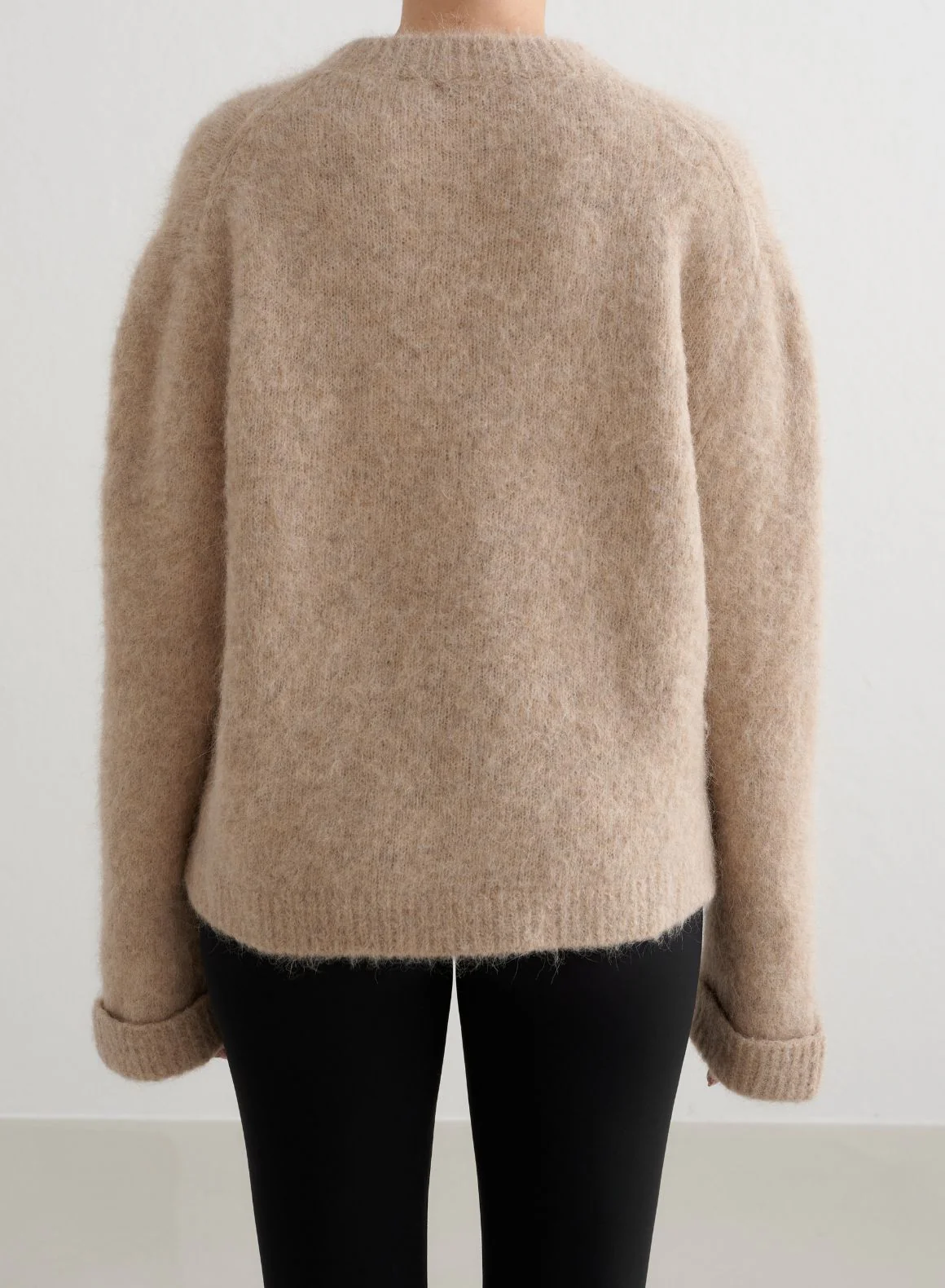 Dark Clay Alpaca Knit Sweater - Image 2