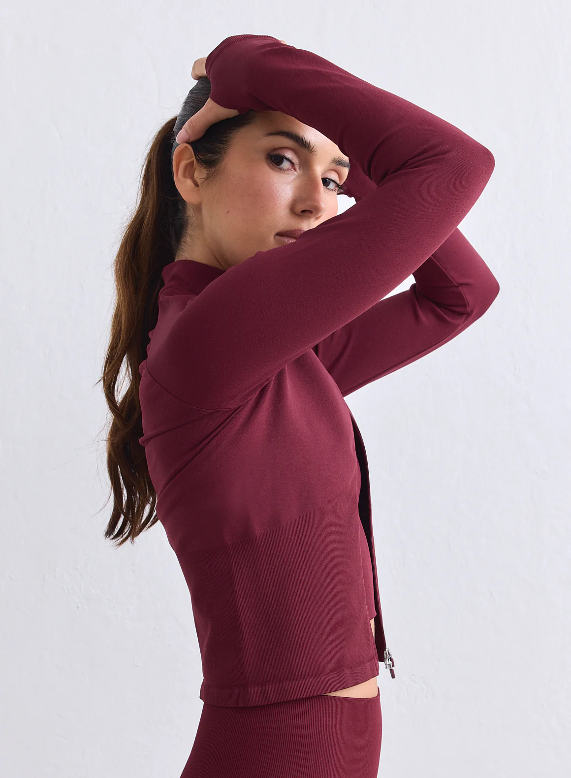 Merlot Shape Seamless Zip Jacket - Image 3
